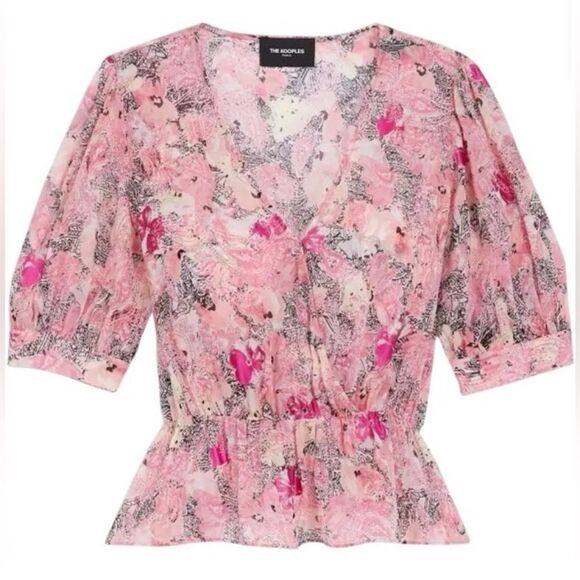 THE KOOPLES Paisley Flowers with Foil Blouse - Picture 1 of 10